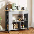 Futzca Kitchen Island on Wheels with Large Work Countertop