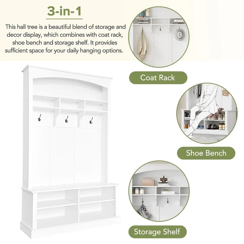 47.2 Wide Hall Tree with Storage