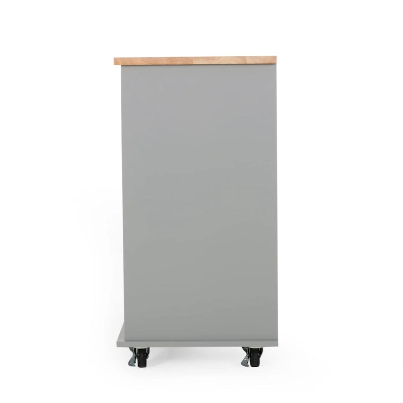 Provence Contemporary Kitchen Cart with Wheels by Christopher Knight Home - 31.50 W x 17.75 D x 34.50 H