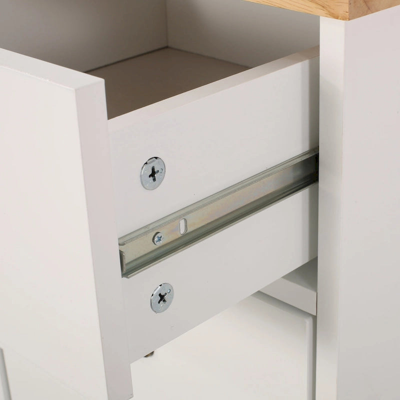 Provence Contemporary Kitchen Cart with Wheels by Christopher Knight Home - 31.50 W x 17.75 D x 34.50 H