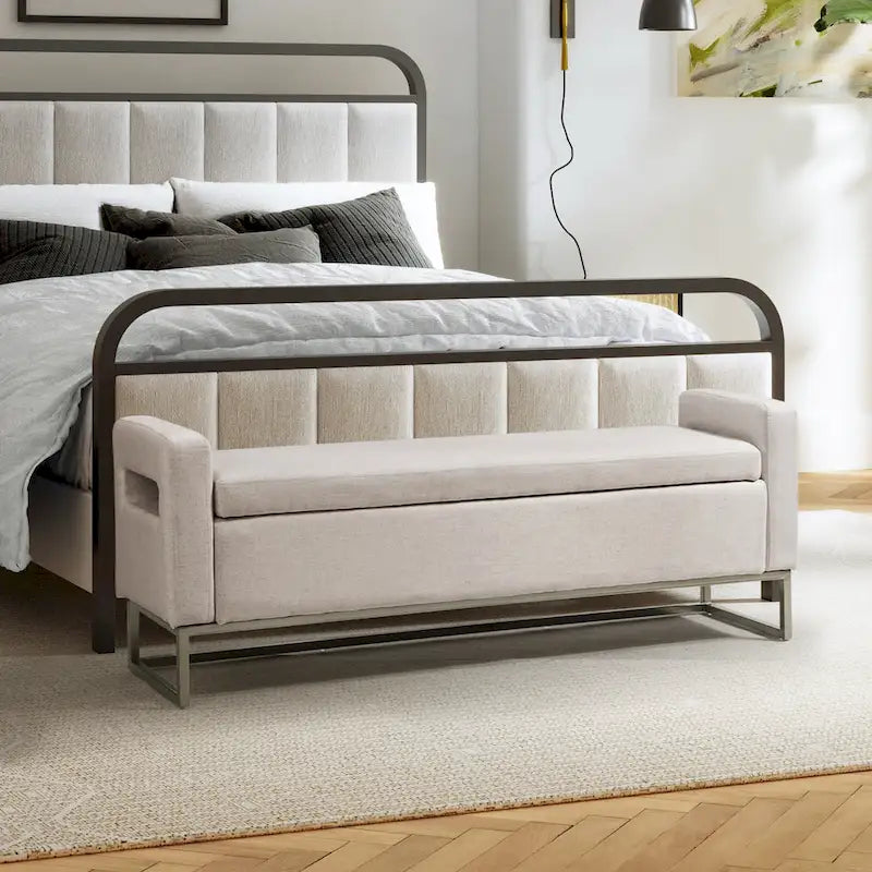 Diana Modern Upholstered Bench with Storage Space