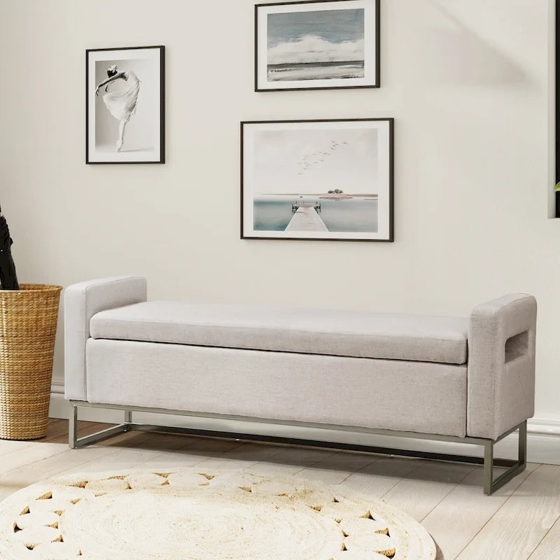 Diana Modern Upholstered Bench with Storage Space