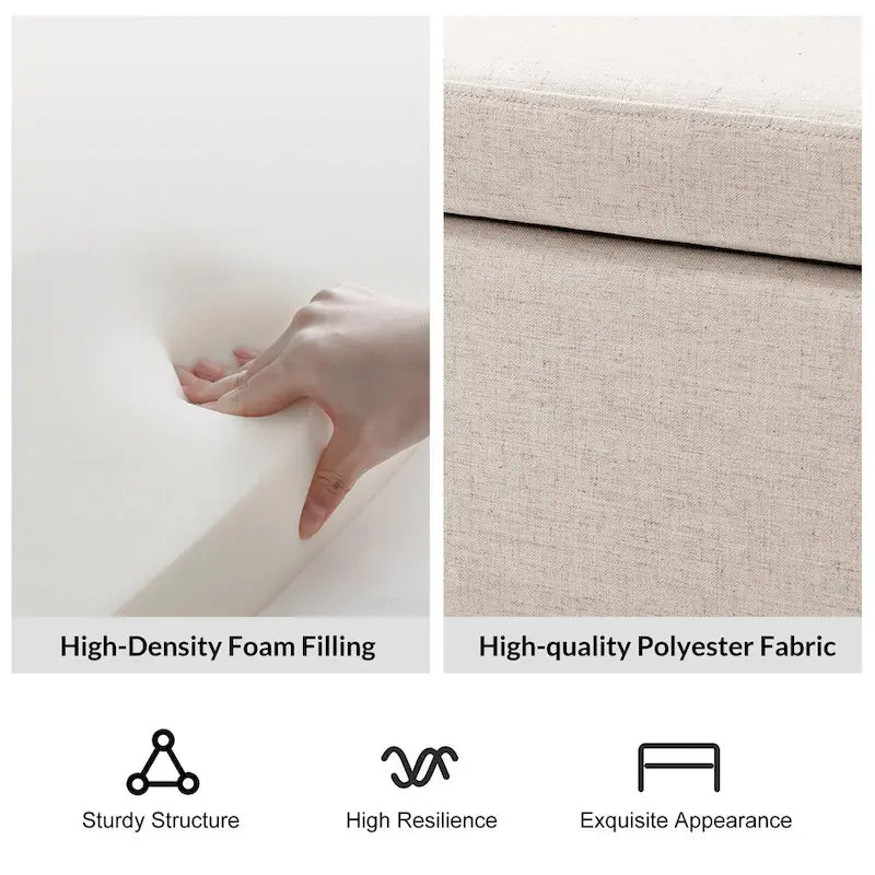 Diana Modern Upholstered Bench with Storage Space