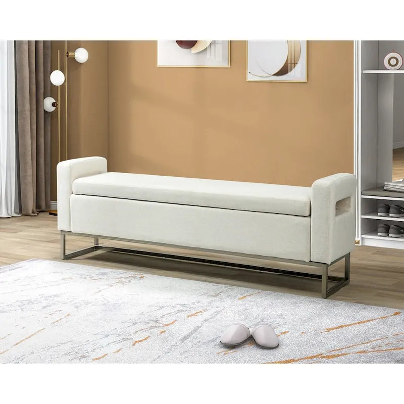 Diana Modern Upholstered Bench with Storage Space