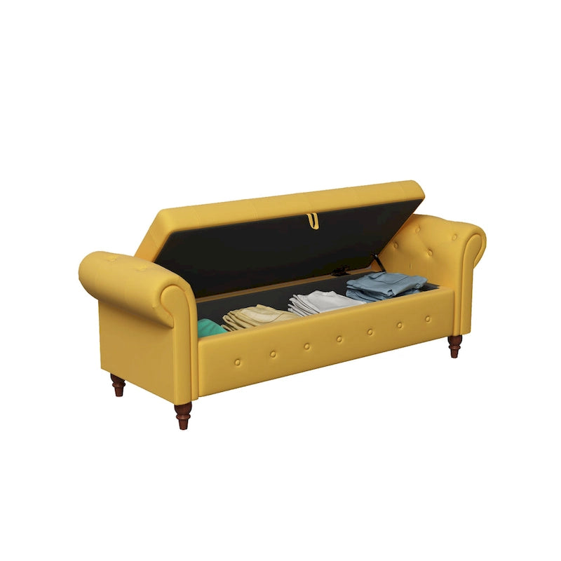 63 Bed Bench Entryway Storage Bench for Living Room Bedroom