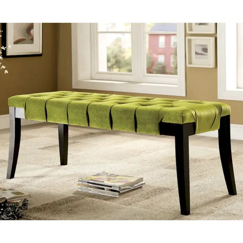 Oran Contemporary Fabric Tufted Accent Bench by Furniture of America