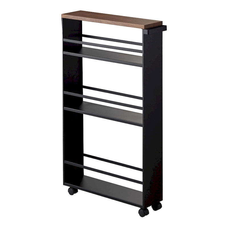Yamazaki Home Slim Storage Cart, Steel, Holds 26.4 lbs, Minimal Assembly - L 18.7 x W 5.12 x H 31.69 inches