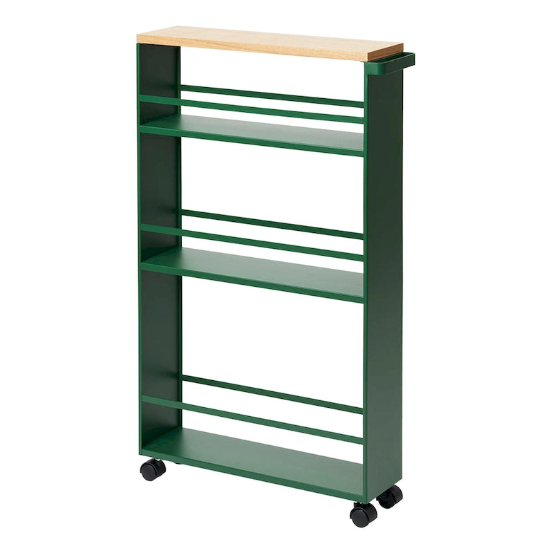 Yamazaki Home Slim Storage Cart, Steel, Holds 26.4 lbs, Minimal Assembly - L 18.7 x W 5.12 x H 31.69 inches