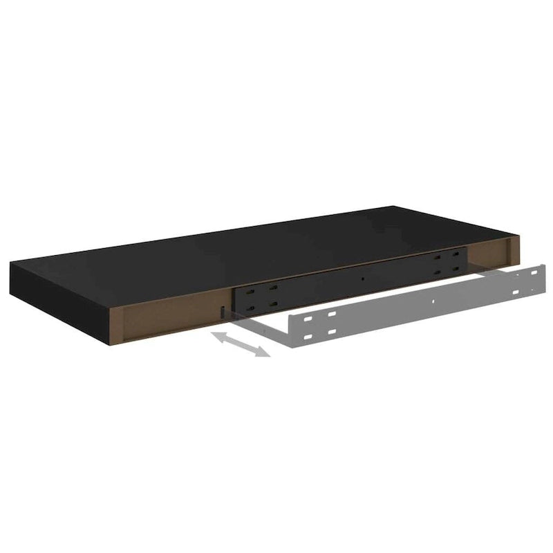 Floating Wall Shelves 2 pcs 23.6x9.3x1.5 MDF - 23.6 x 9.3 x 1.5 (L x W x H)