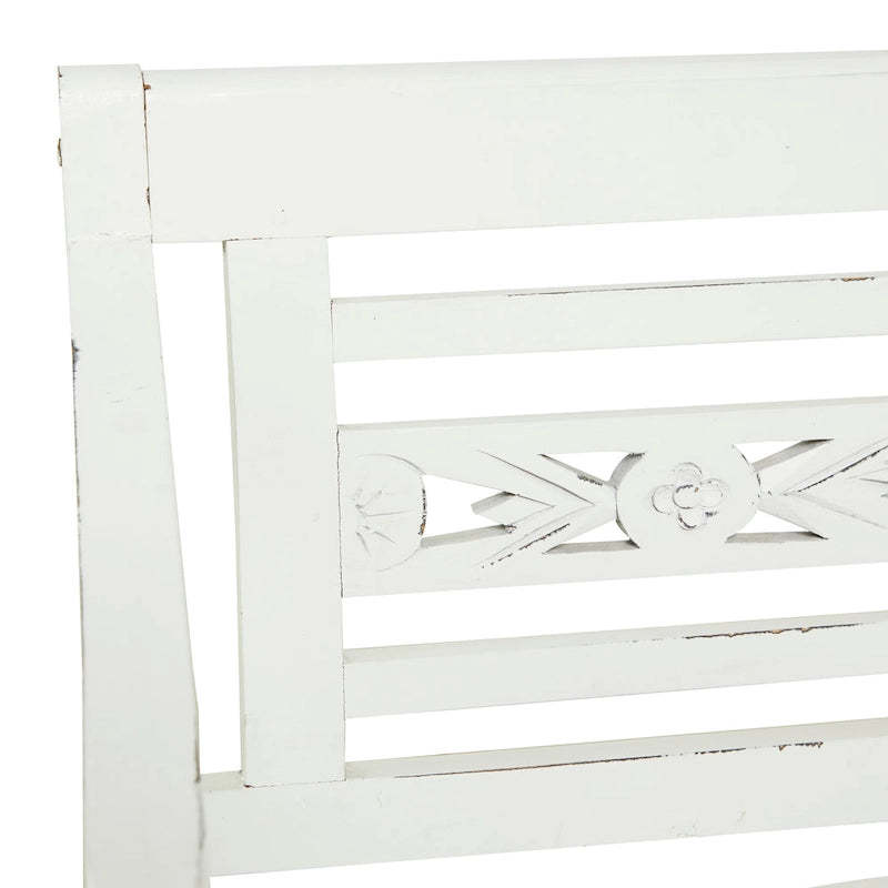 Wood Bench - White - Roche River Decor - 22Wx40Lx36H