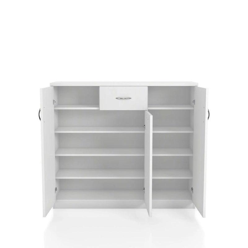 Ekko Contemporary 10-Shelf Shoe Cabinet with 1-Drawer by Furniture of America