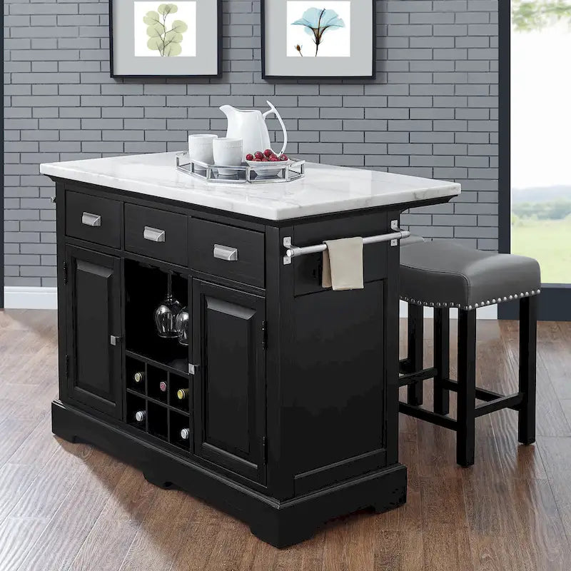 Steve Silver Ariana Kitchen Island 3-Piece Set
