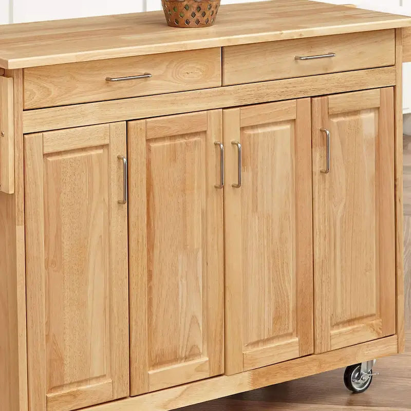Homestyles General Line Brown Wood Kitchen Cart - N/A