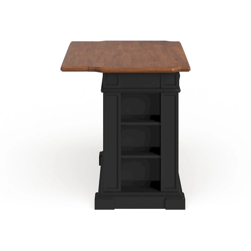 Copper Grove Warwick Black Distressed Oak Kitchen Island