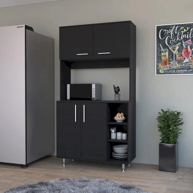 FM Furniture Colorado Pantry Cabinet with Three Open Shelves - N/A