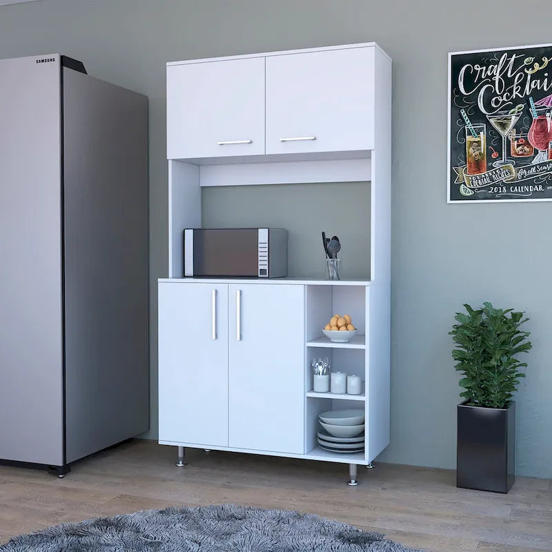 FM Furniture Colorado Pantry Cabinet with Three Open Shelves - N/A