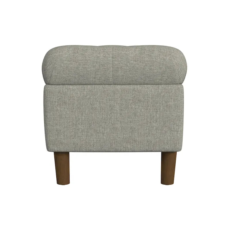 HomePop Button Tufted Top Storage Bench with Wood Legs