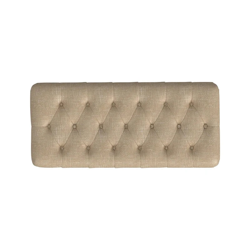 HomePop Button Tufted Top Storage Bench with Wood Legs