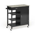 Porch & Den Ringsby Wooden 3-shelf Kitchen Cart