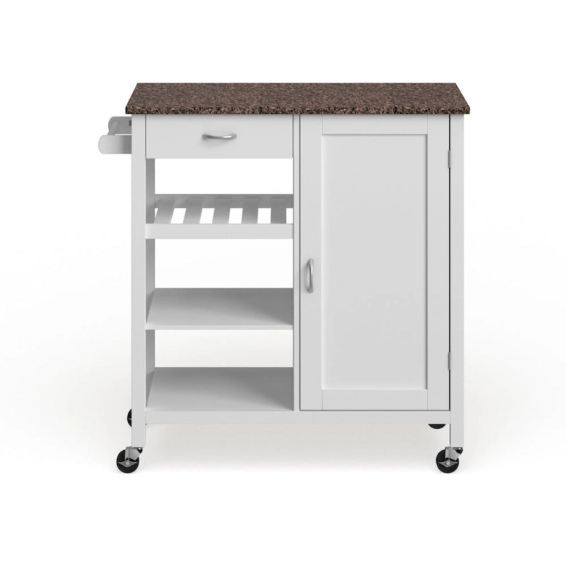 Porch & Den Ringsby Wooden 3-shelf Kitchen Cart