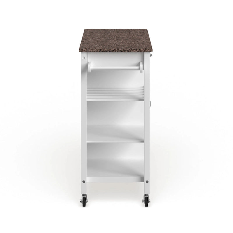 Porch & Den Ringsby Wooden 3-shelf Kitchen Cart