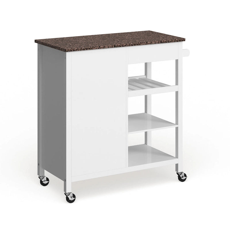 Porch & Den Ringsby Wooden 3-shelf Kitchen Cart