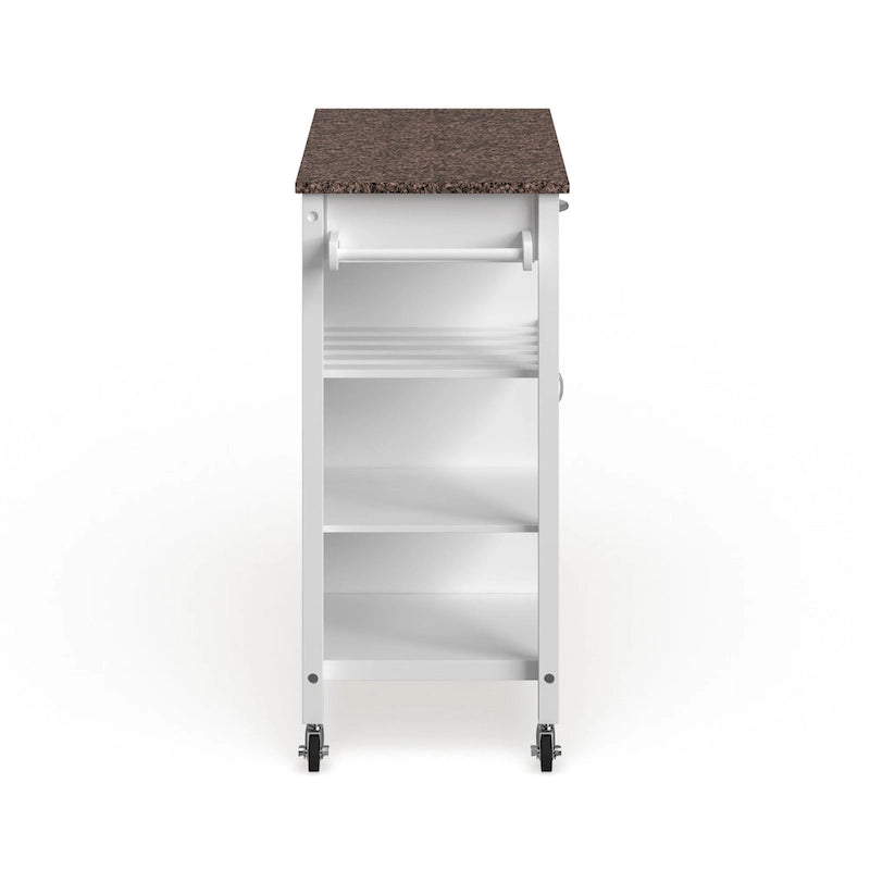 Porch & Den Ringsby Wooden 3-shelf Kitchen Cart