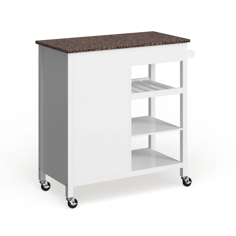 Porch & Den Ringsby Wooden 3-shelf Kitchen Cart