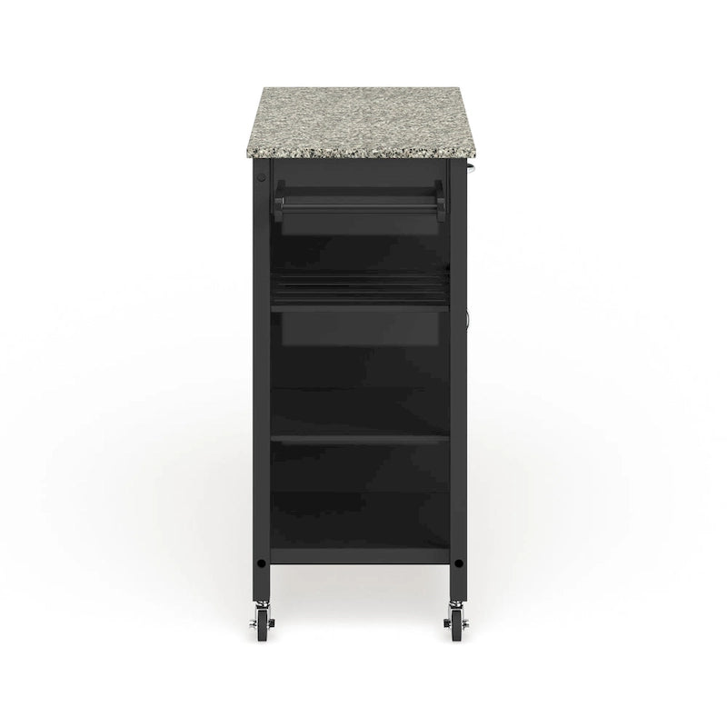 Porch & Den Ringsby Wooden 3-shelf Kitchen Cart