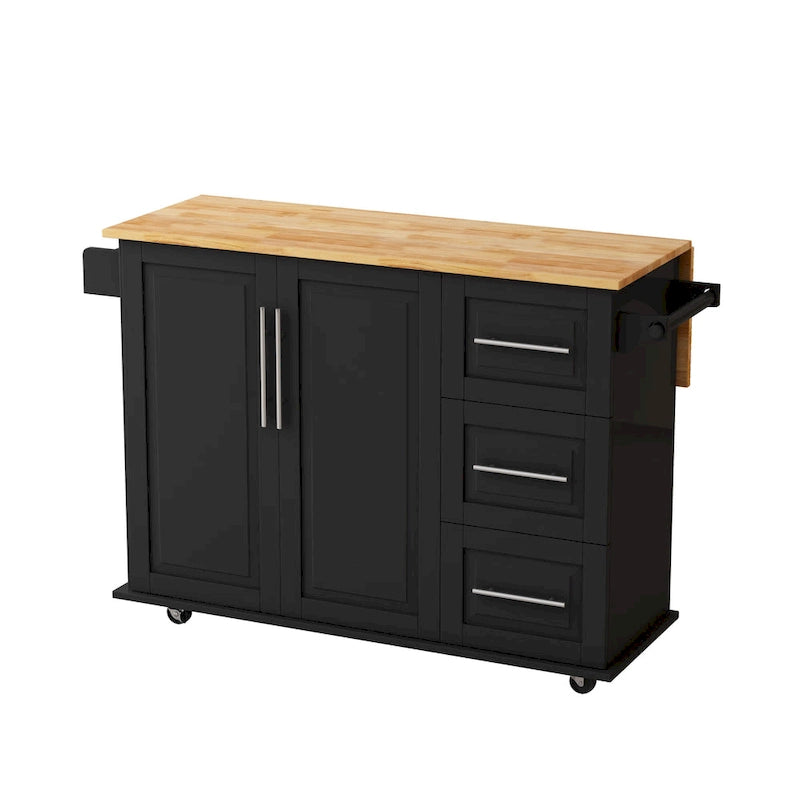 Kitchen Island Cart with 2 Door