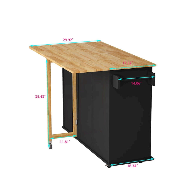 Kitchen Island Cart with 2 Door