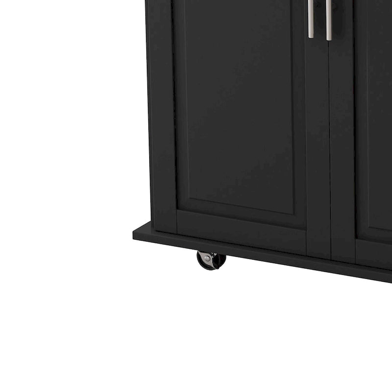 Kitchen Island Cart with 2 Door Cabinet and 3 Drawers