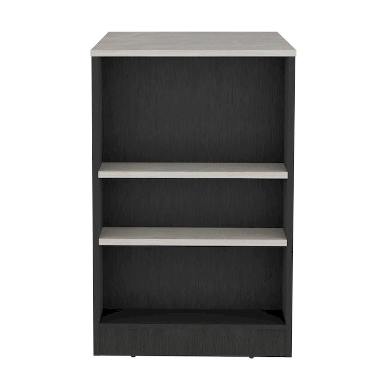 TUHOME Portree Kitchen Island with 3 Side Shelves
