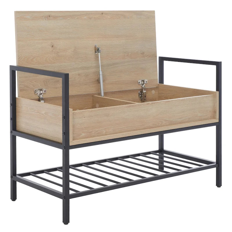 SAFAVIEH Polymnia Storage Bench - 35 W x 16 D x 24 H - 35Wx16Dx24H