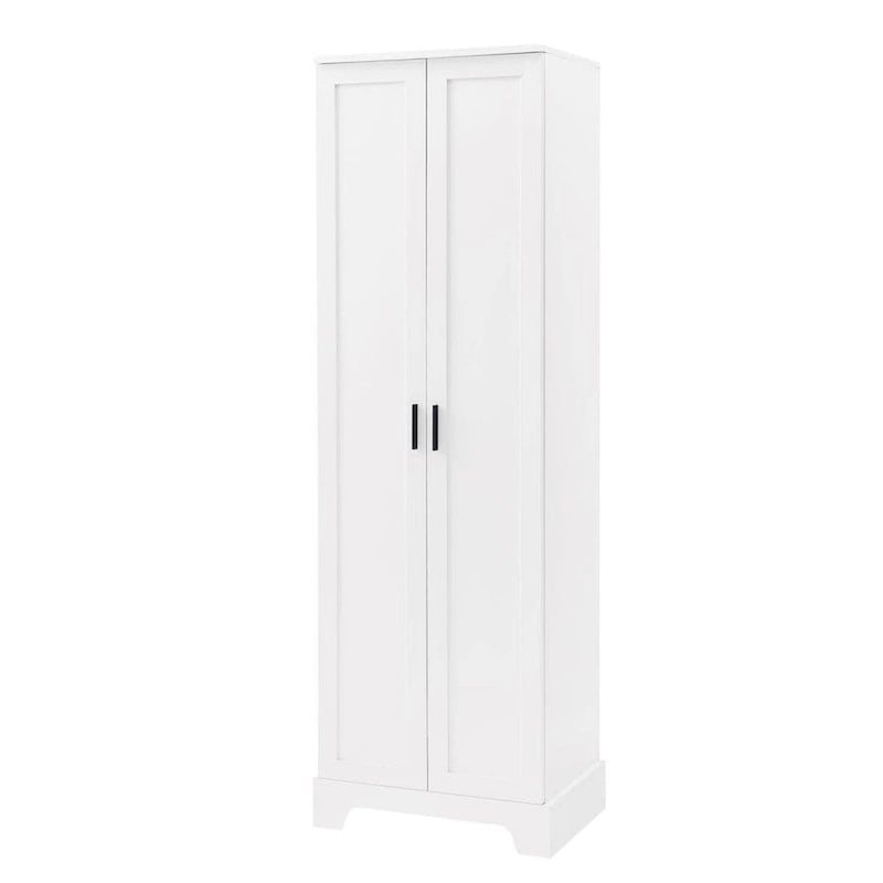 Storage Cabinet with Two Doors for Bathroom Office Adjustable Shelf MDF Board