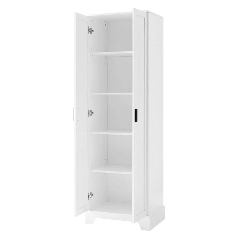 Storage Cabinet with Two Doors for Bathroom Office Adjustable Shelf MDF Board