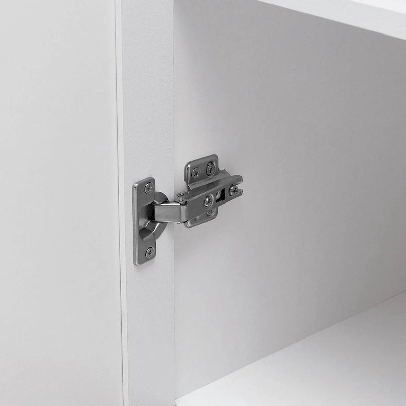 Storage Cabinet with Two Doors for Bathroom Office Adjustable Shelf MDF Board
