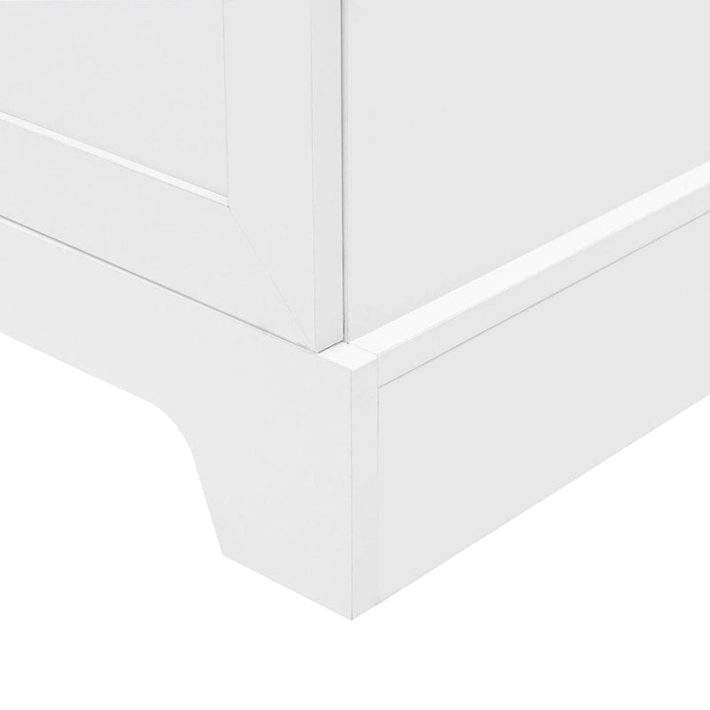 Storage Cabinet with Two Doors for Bathroom Office Adjustable Shelf MDF Board
