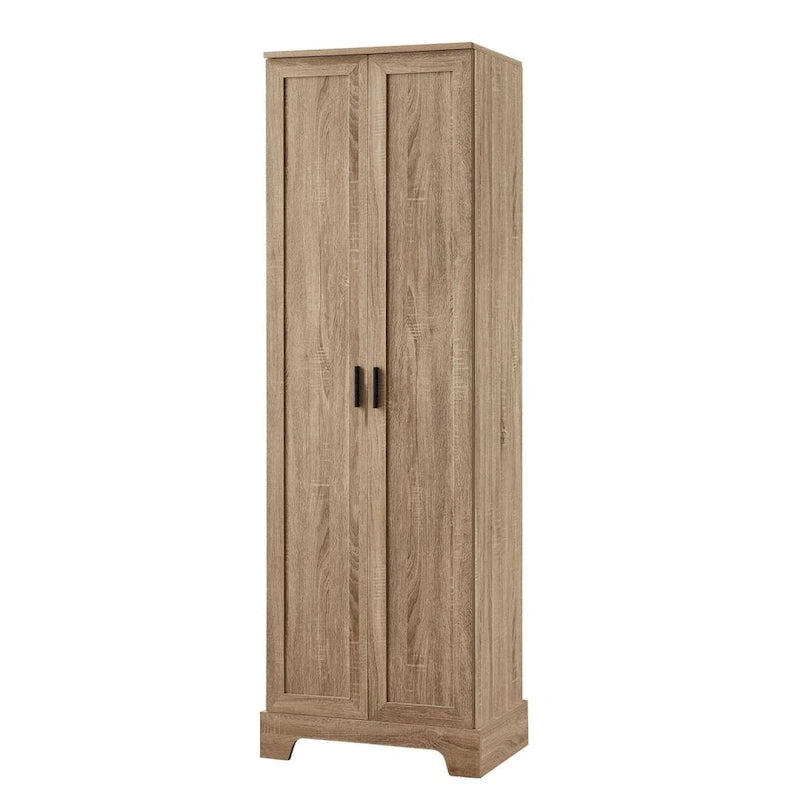 Storage Cabinet with Two Doors for Bathroom Office Adjustable Shelf MDF Board