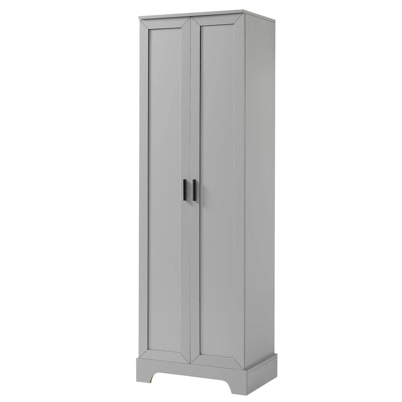 Storage Cabinet with Two Doors for Bathroom Office Adjustable Shelf MDF Board