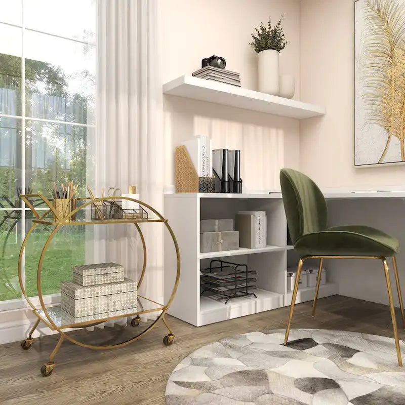 Iron Contemporary Bar Cart 30 x 27 x 15