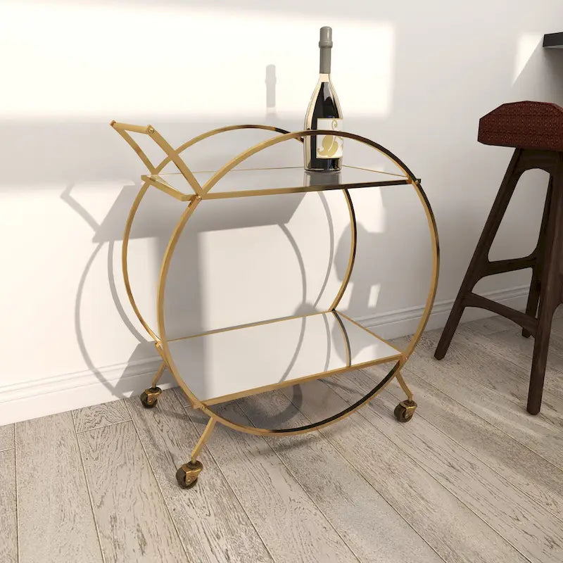 Iron Contemporary Bar Cart 30 x 27 x 15