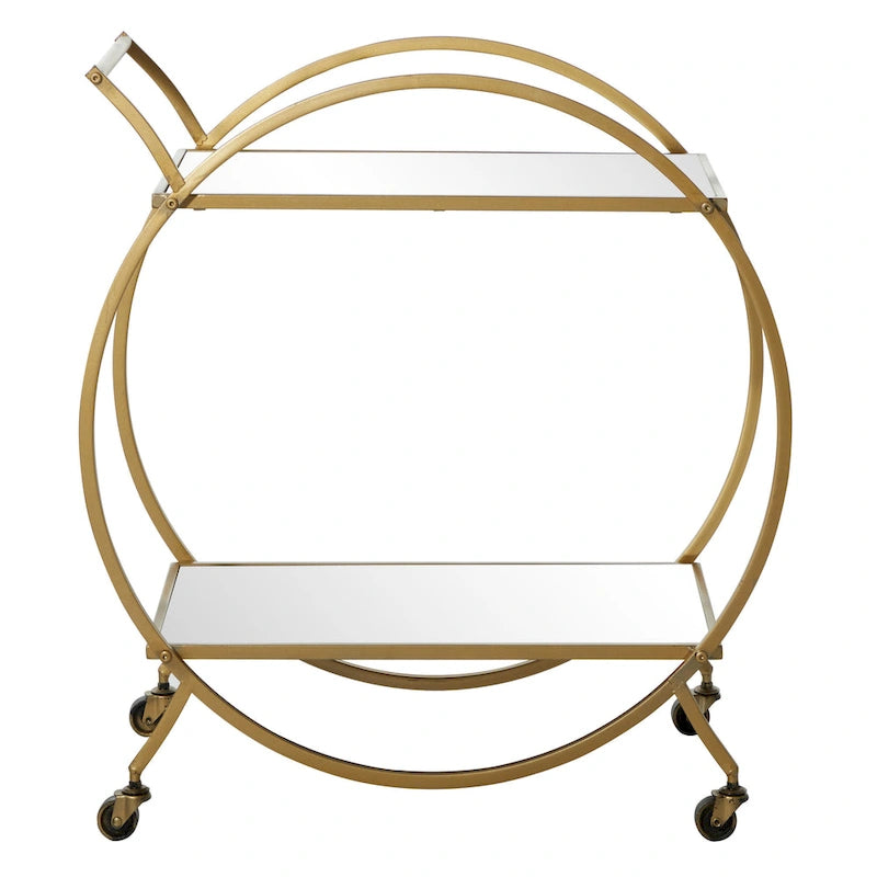 Iron Contemporary Bar Cart 30 x 27 x 15