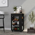 Blosson 22-inch Wide Kitchen Cart with 1 Drawer, 2 Open Shelves, and 4 Casters - N/A