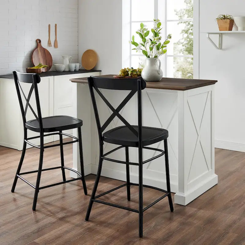 Crosley Clifton Kitchen Island W/Camille Stools - 50d x 47.75w x 36.25h