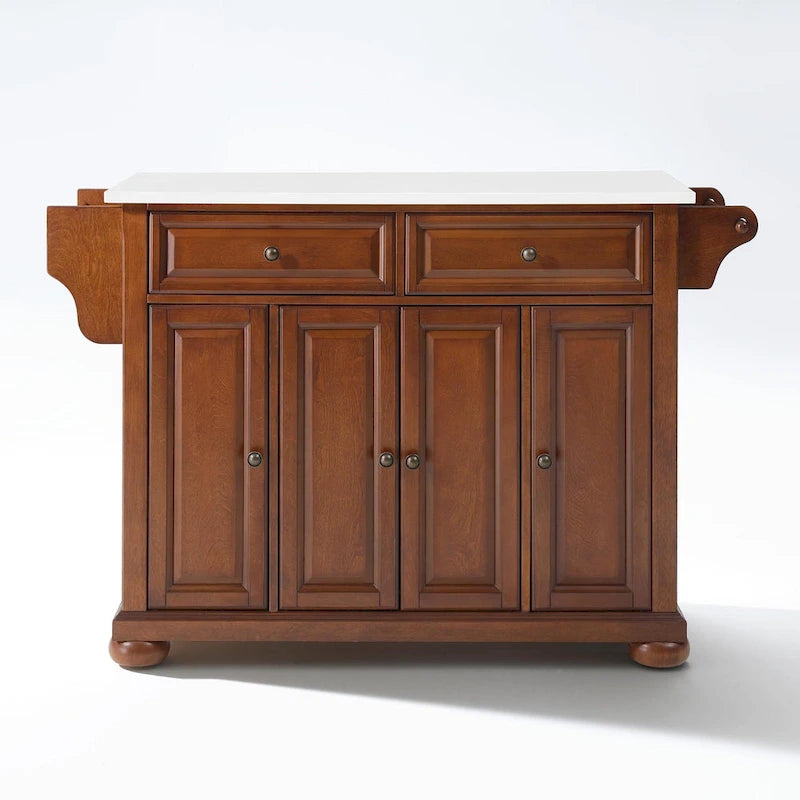Crosley Alexandria Granite Top Full Size Kitchen Island/Cart - 52 W x18 D x 34 H