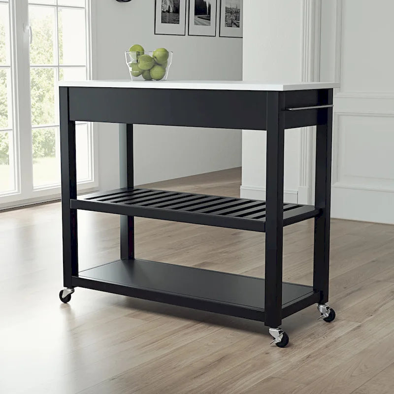 Crosley Full Size Granite Top Kitchen Prep Cart - 43W x 17D x 35H