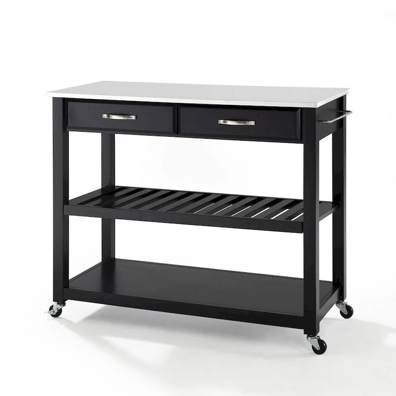 Crosley Full Size Granite Top Kitchen Prep Cart - 43W x 17D x 35H