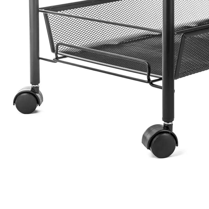 4 Tier Organizer Metal Rolling Storage Shelving Rack Kitchen Wire Shelf