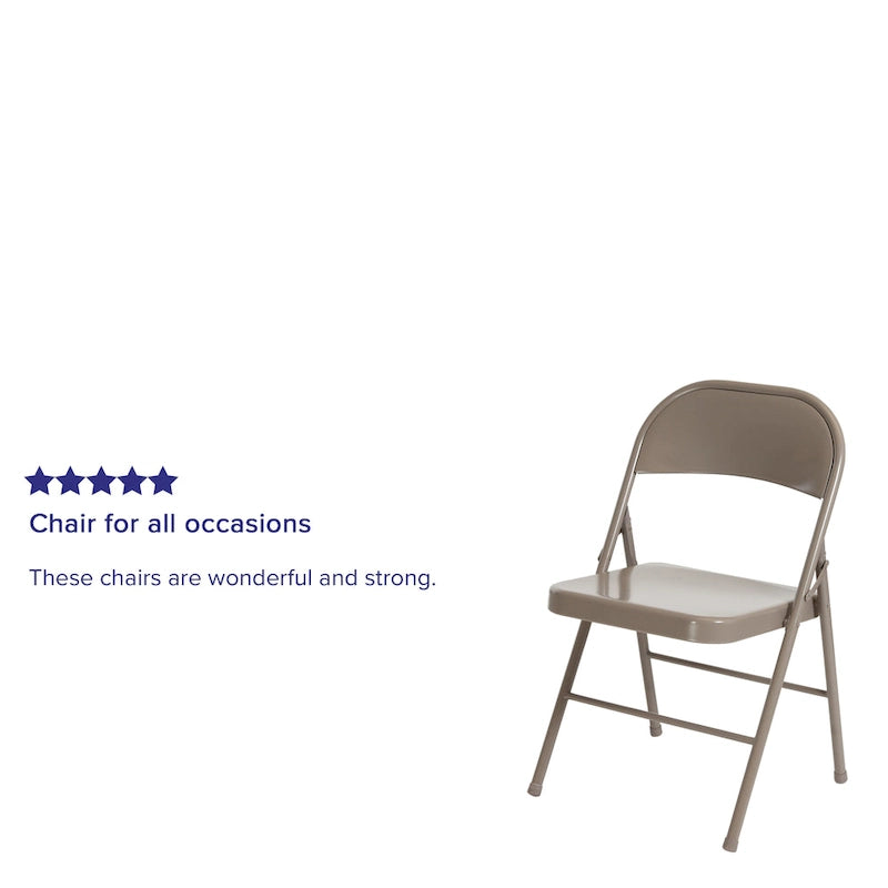 4 Pack Double Braced Metal Folding Chair